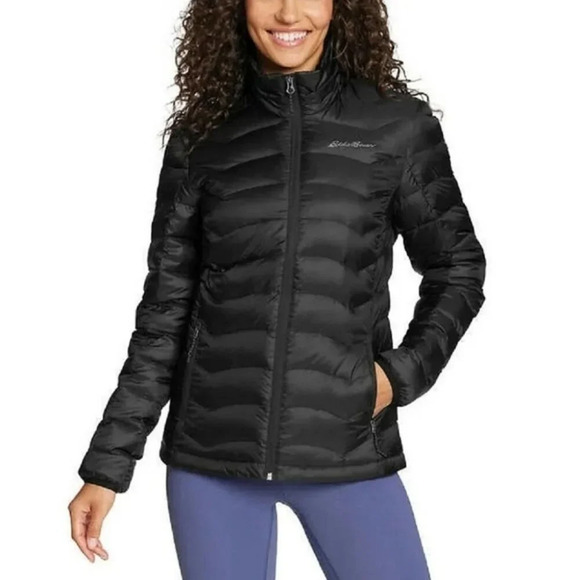Eddie Bauer Jackets & Blazers - Eddie Bauer Women's Black Down Puffer  Jacket Full Zip Water Repellant Size S